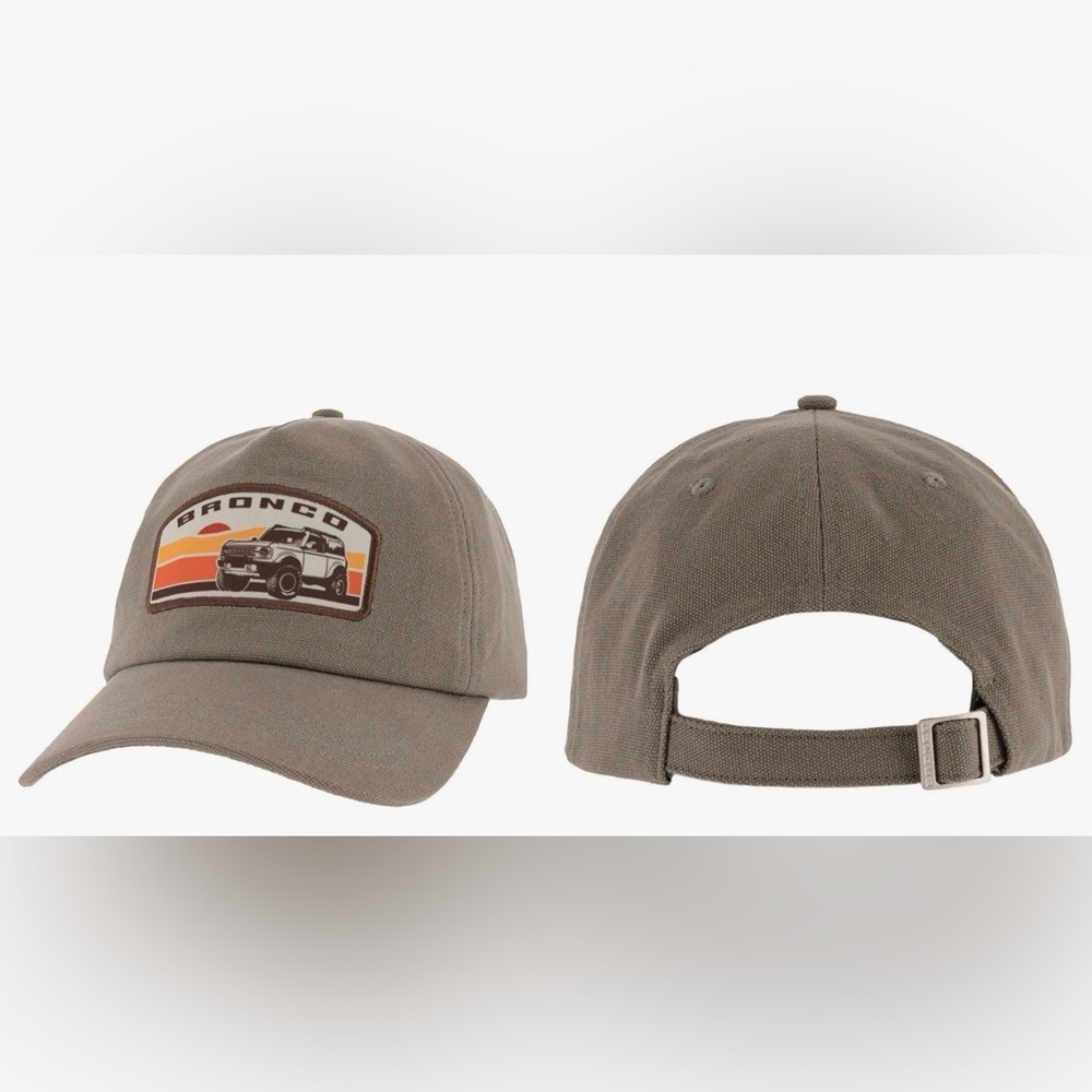 NWOT Ford Bronco Canvas Sunset Patch Slideback Hat Unisex One Size Adjustable